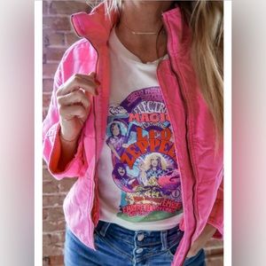 Barbie Pink quilt jacket small